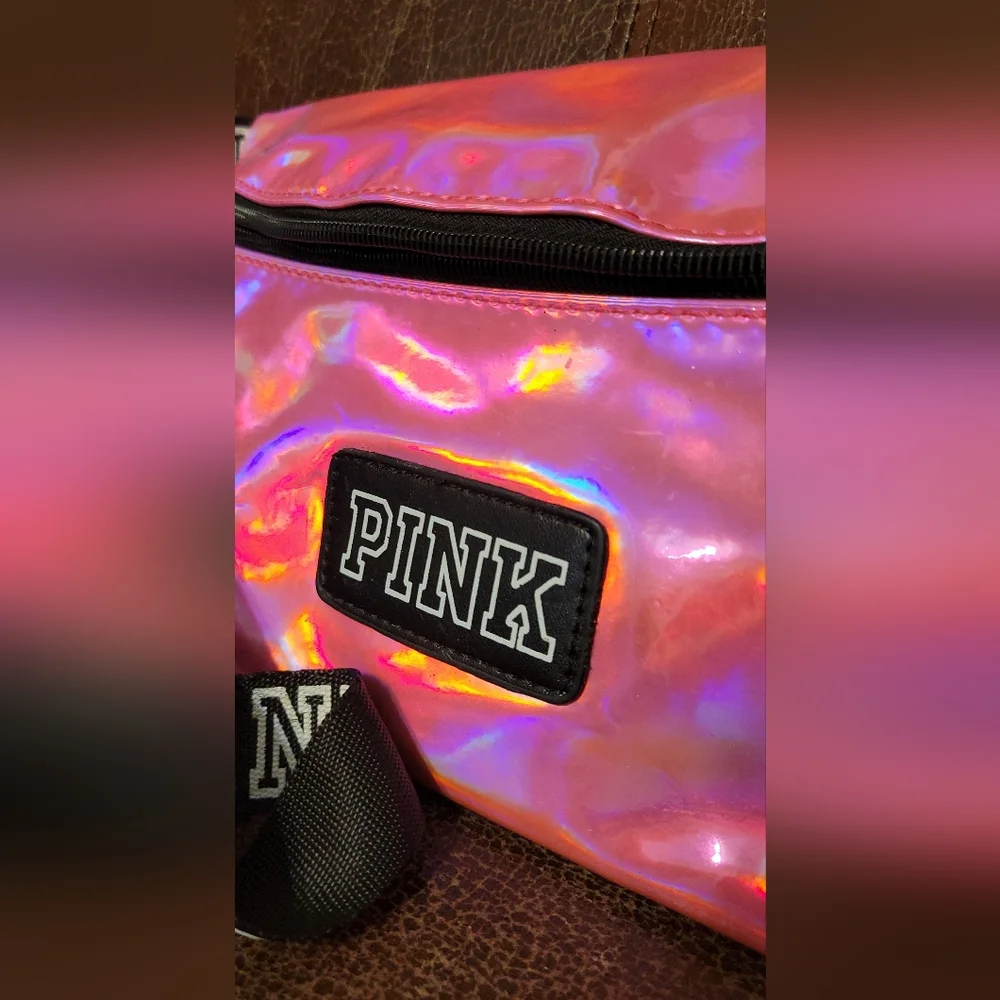 "Pinkish" Iridescent Fanny Pack, Pink-like, N0T Victoria's Secret (400) - Picture 2 of 8